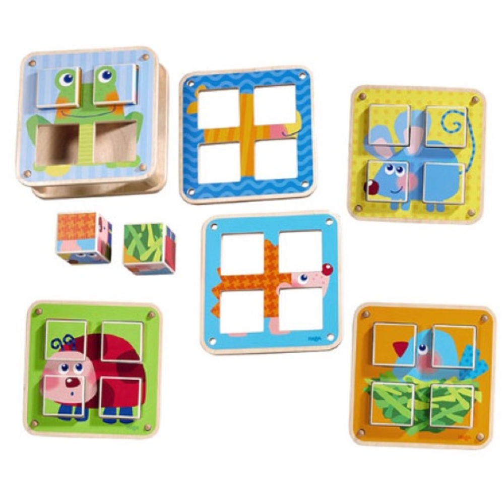 HABA Cube Puzzle - Garden Animals